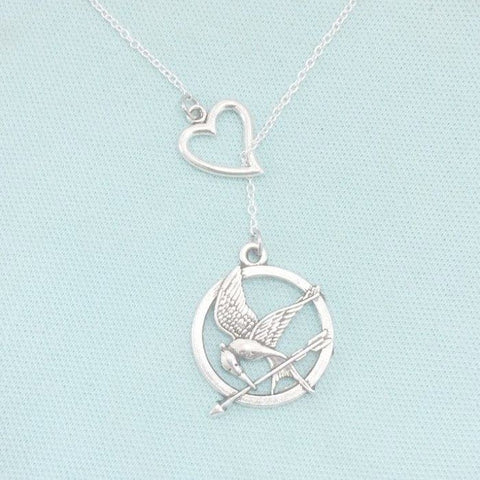 Hunger Games Lover: Mocking Bird Charms Handcrafted Necklace.