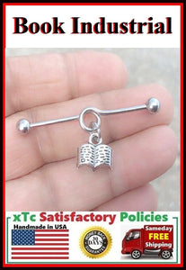 Open Book Charm Surgical Steel Industrial.
