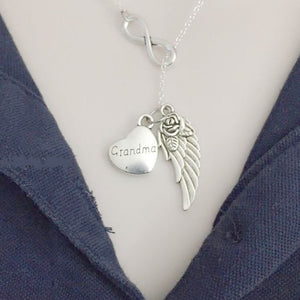 Beautiful Handcraft Grand Ma Guardian Angel Necklace Lariat Style.