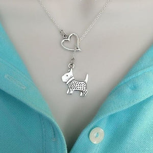 I Heart My Toy Poodle Dog Handcrafted Necklace Lariat Style.