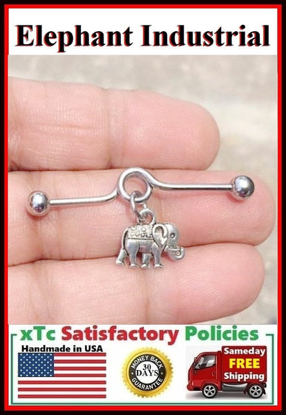 Elephant Charm Surgical Steel Industrial.
