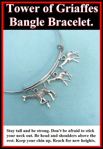 TOWER of GIRAFFES Charms Expendable Bangle