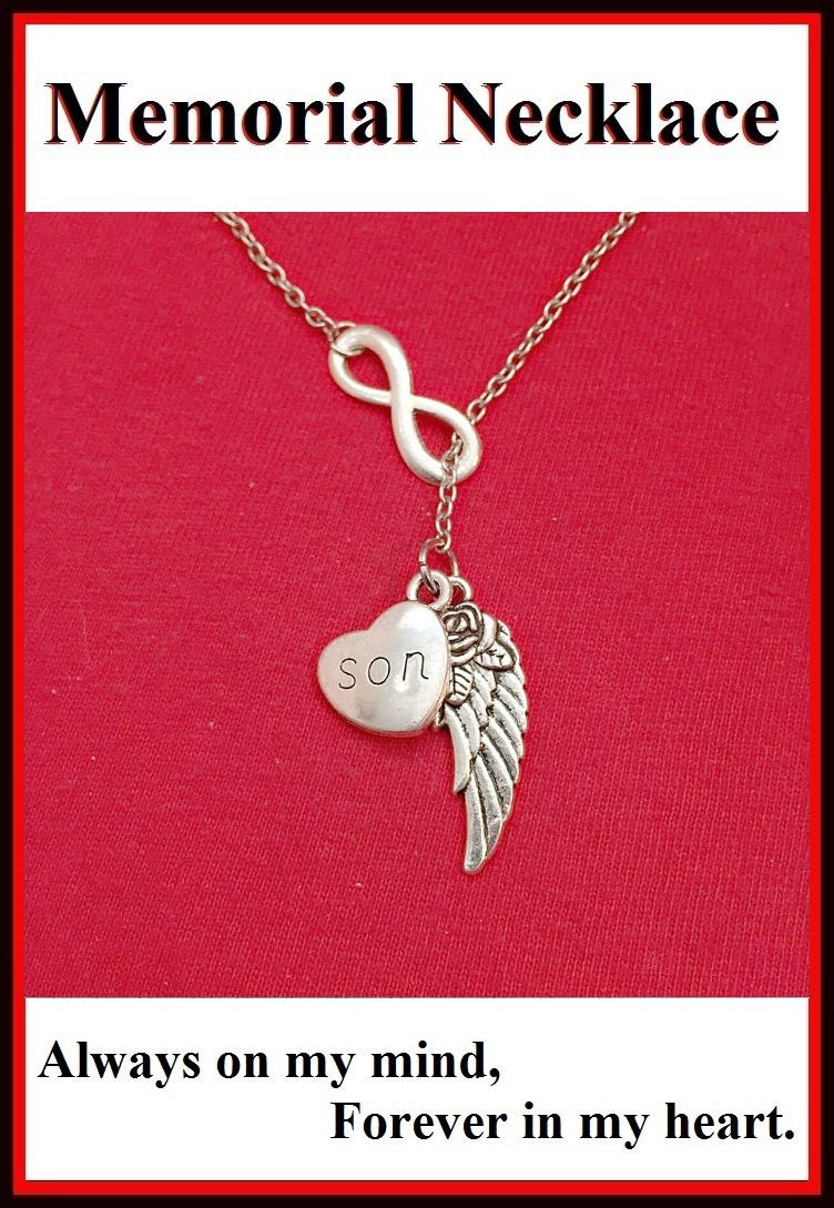 Beautiful Handcraft Son Guardian Angel Necklace Lariat Style.