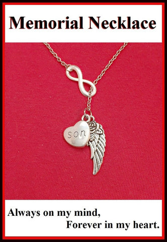 Beautiful Handcraft Son Guardian Angel Necklace Lariat Style.