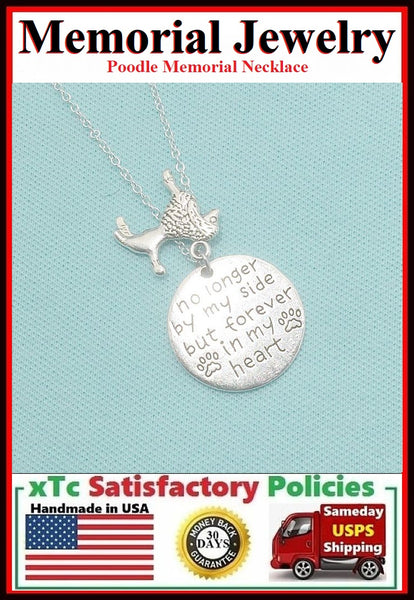 Handcrafted POODLE Memorial Charms Necklace.