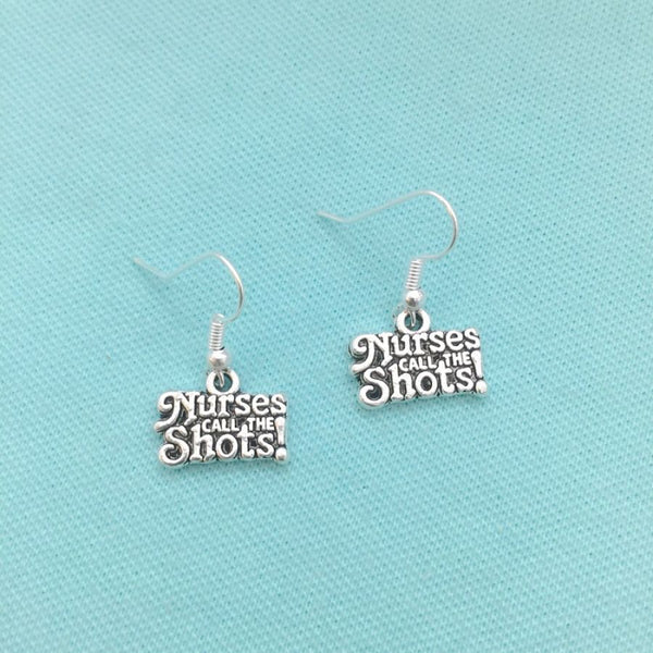 Medical Earring; Nurse's Quote  Charms Dangle earrings.