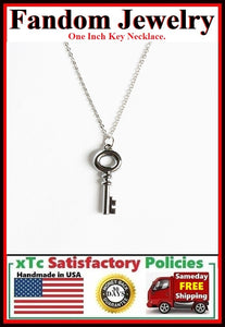 OUAT Mary Margaret Blanchard Key Charm Silver Necklaces.