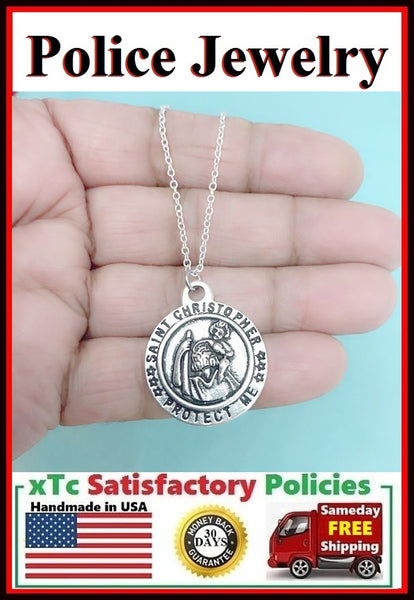 SAINT CHRISTOPHER POLICE Silver Necklace