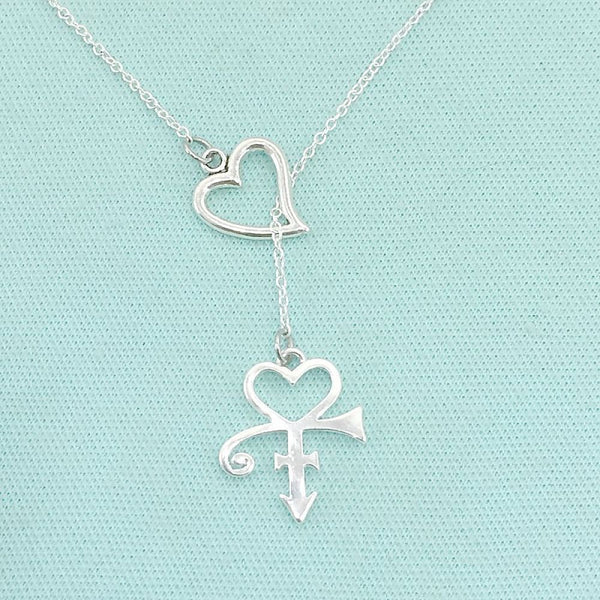 Singer's Love Symbol Lariat Y Necklace.