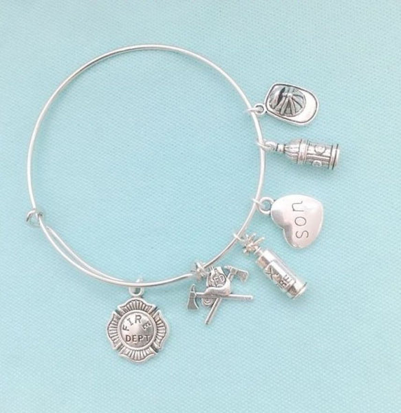 Family Member FIREFIGHTERS Charms Bangle.