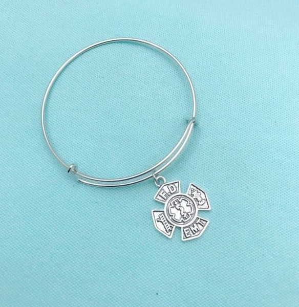 Handcrafted FD & EMT Charms Bangle.