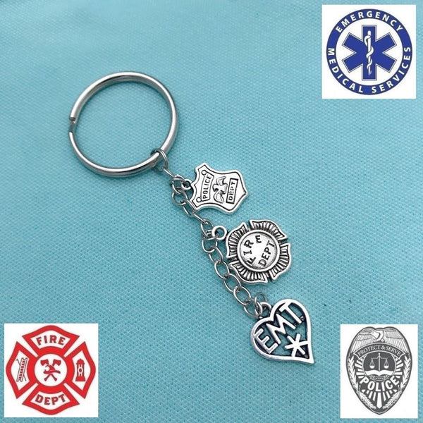 Perfect Key Ring for FIREFIGHTER, POLICE, EMT, 911 Dispatcher.