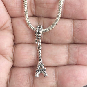 Eiffel Tower, Paris France Silver Bead For Charm Bracelet