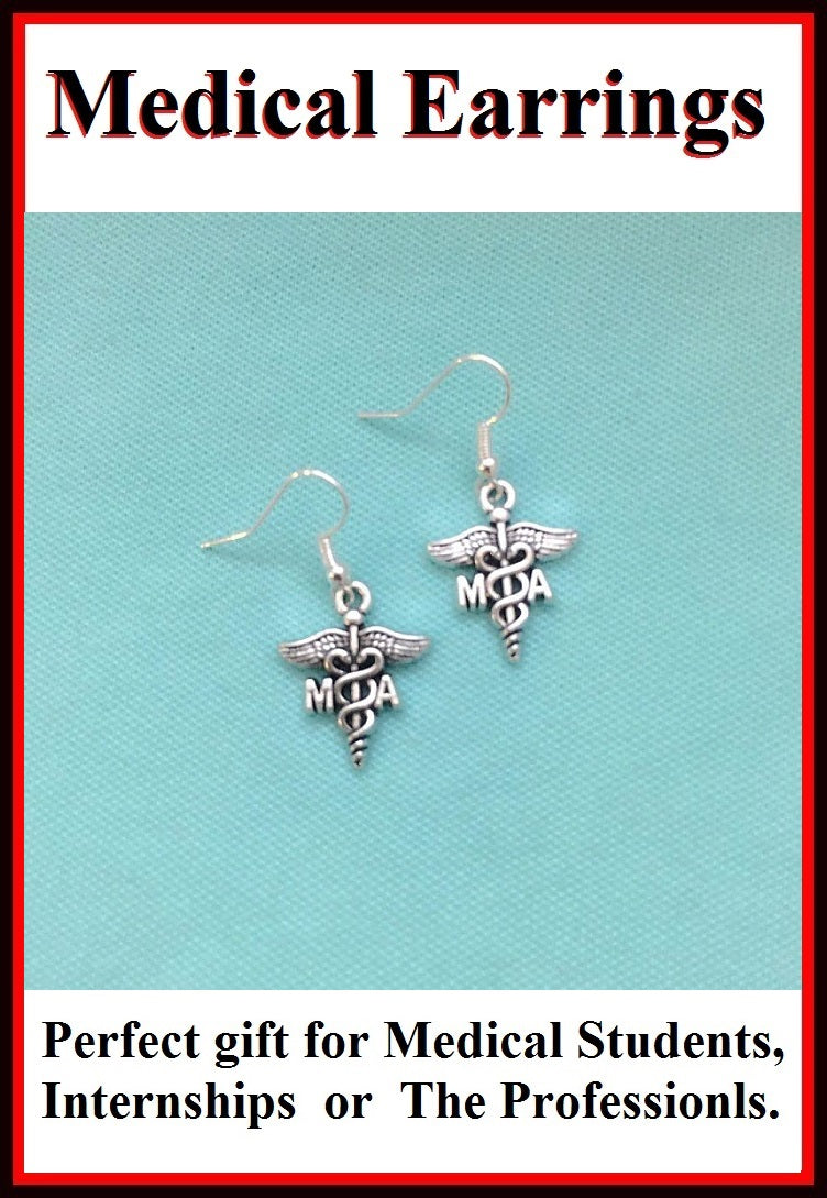 Medical Earring; Medical Assistant Charms Dangle earrings.