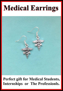 Medical Earring; Medical Assistant Charms Dangle earrings.