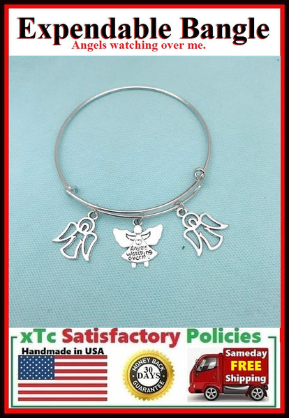 "Angels Watching Over Me" Charms Bangle.