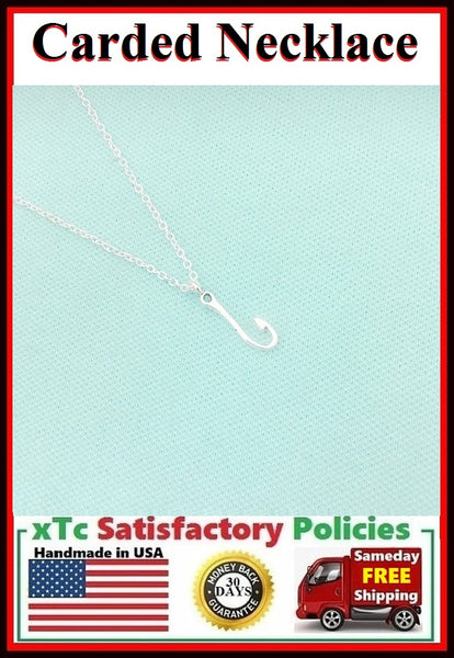 "HOOKED ON YOU" Surprise Lover Gift, FISH HOOK Necklace.