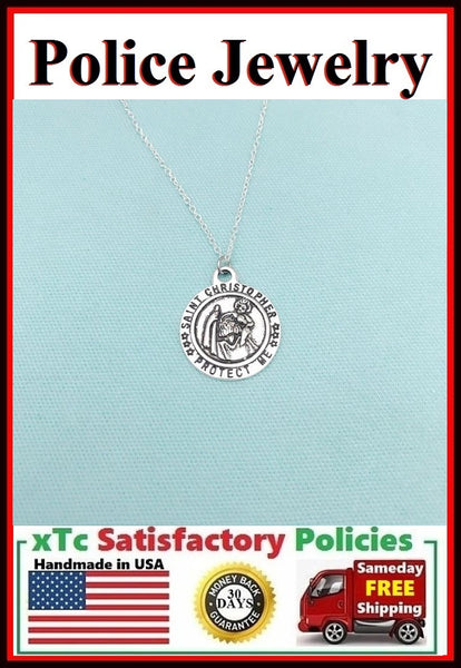 SAINT CHRISTOPHER POLICE Silver Necklace