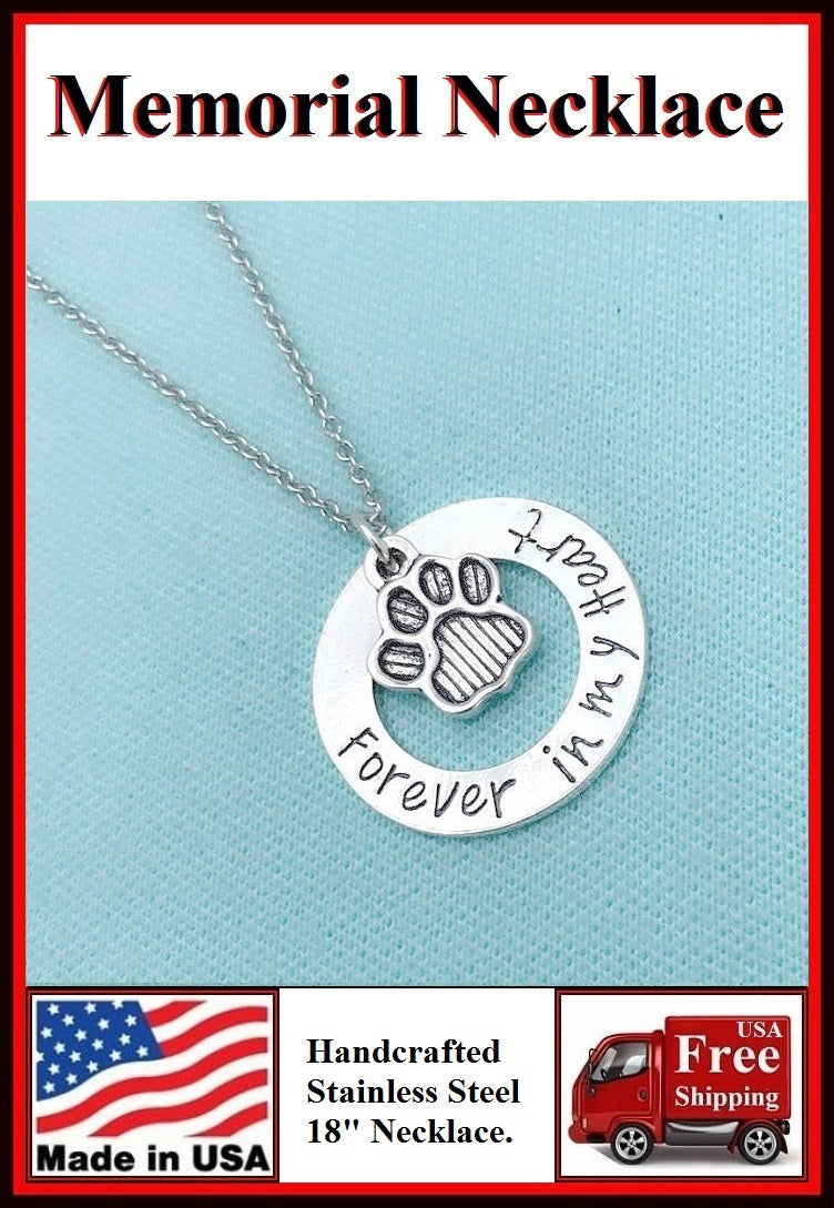 Handcrafted PET Memorial Stainless Steel Necklaces.