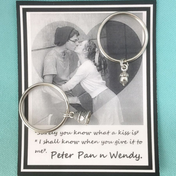 HOLD on TO Your KEYRING and REMEMBER the MOMENT of Your KISS. 2 Keyring Set.