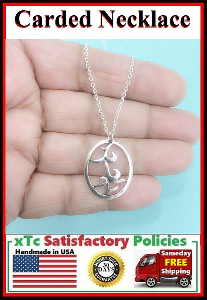 (Closer Than Brother) PARABATAI Rune Charm Carded Necklace.