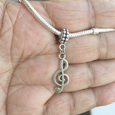 Music Lovers C Note Silver Bead For Charm Bracelet