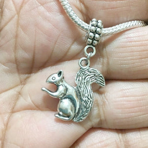 Fandom Lovers Squirrel Silver Bead For Charm Bracelet