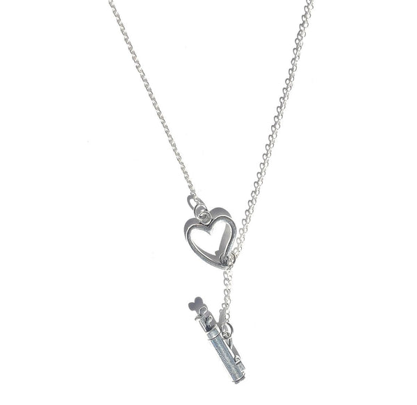 Golfers: Silver Golf Bog Charm Lariat Y Necklace.