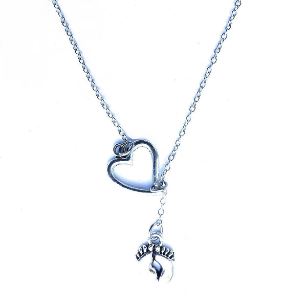 Newly Mom: I love My Baby Silver Lariat Y Necklace.