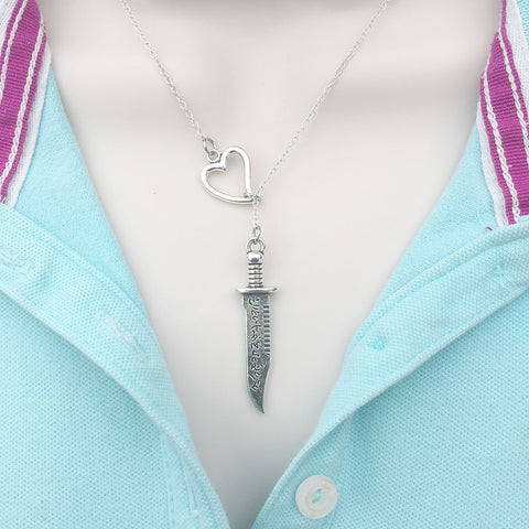 Fandom Ruby's Knife Silver Lariat Y Necklace.