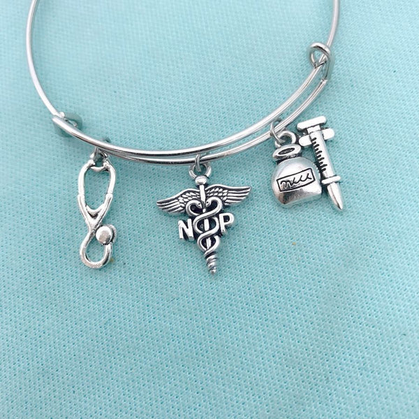 Medical Bracelet : NP Related Charms Expendable Bangle.