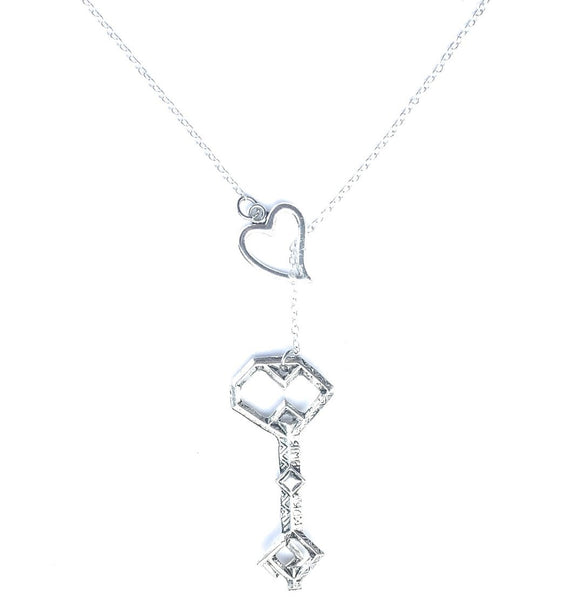 Key to Erebor Silver Lariat Style Y Necklace.