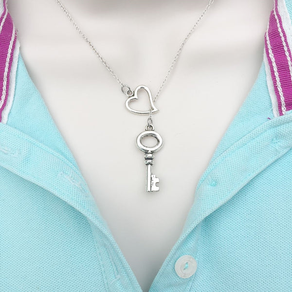 Mary Margaret OUAT Silver Key Lariat Y Necklace.