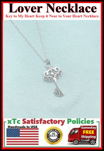 "Key to MY HEART keep it NEAR to YOUR HEART" Necklace.
