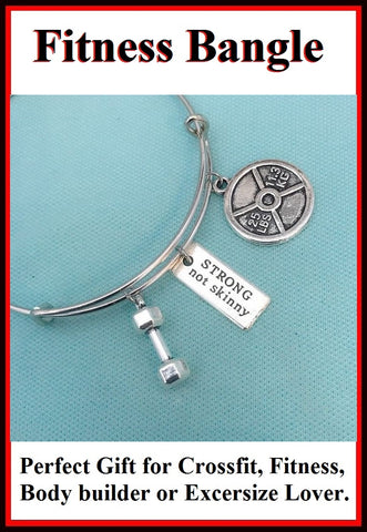 Beautiful Handcraft Exercise Charms Expendable Charm Bangle.