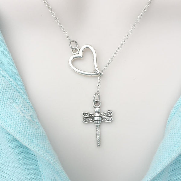 I Love Beautiful Dragonfly Lariat Y Necklace.