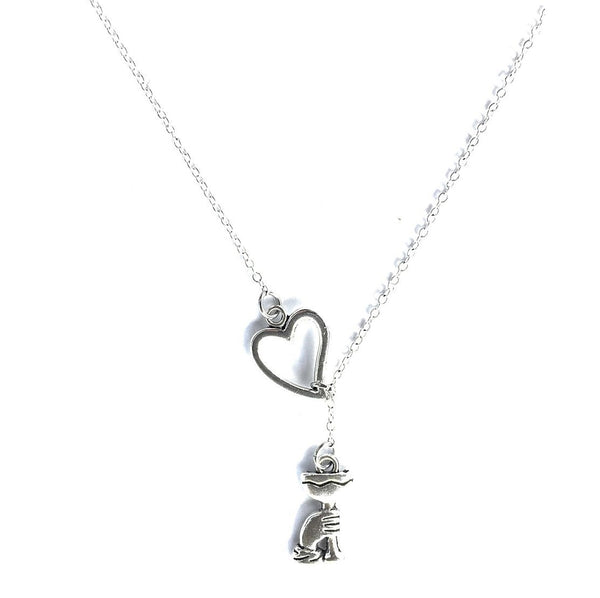 I Love Olympics Silver Torch Lariat Y Necklace.