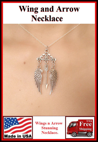 Stunning Wings and Arrow Charms Necklaces