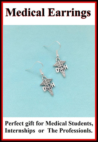 Medical Earring; Dental Hygienist Charms Dangle earrings.