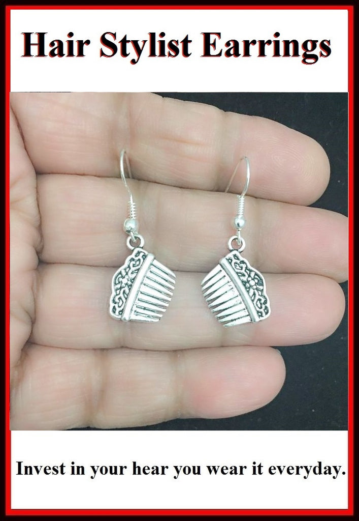 Hair Stylist Handcraft Hair Clip Charm Dangle Earrings. – xtc-jewelry