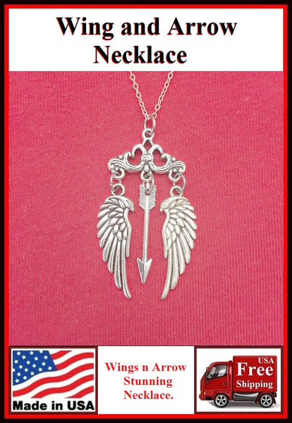 Stunning Wings and Arrow Charms Necklaces