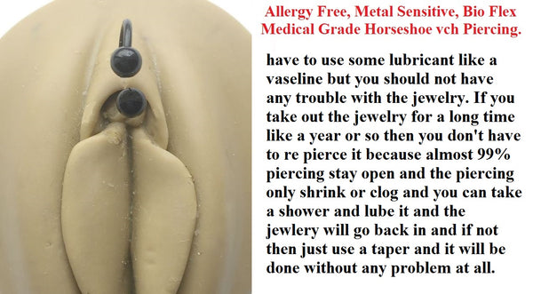 Allergy Free , Metal Sensitive, Bio Flex HORSESHOE For VCH Piercing.