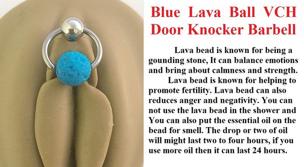 Blue Lava Reversible DOOR KNOCKER for Vertical Hood Piercing.