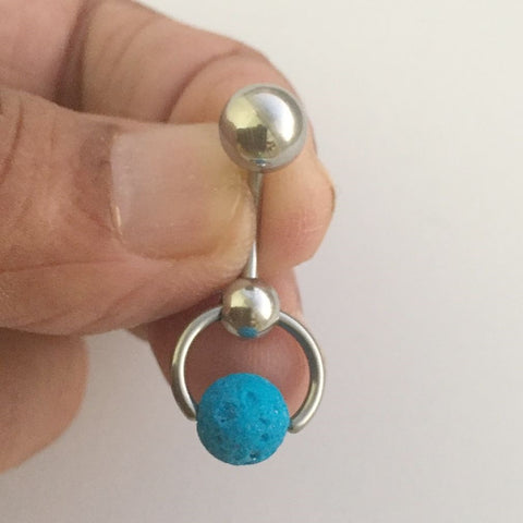 Blue Lava Reversible DOOR KNOCKER for Vertical Hood Piercing.