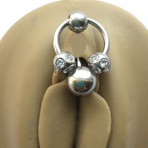 Double Multiple Gems Horseshoe with Heavy Ball VCH Barbell for Extra Pressure.