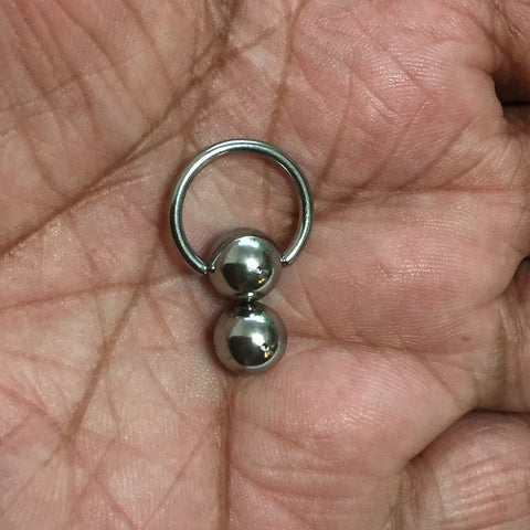 Sterilized 14 g Double 8 mm Balls CBR for VCH Piercing.