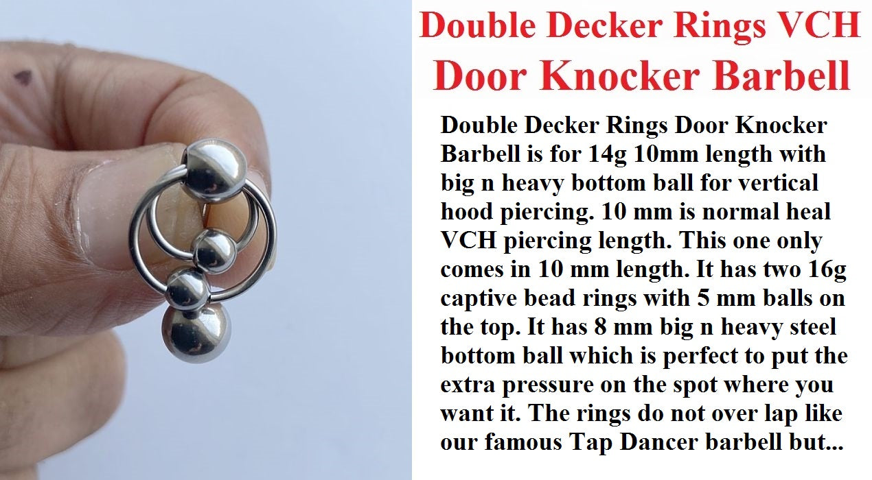 Sterilized Double Decker Rings VCH Barbell with Heavy Ball for Extra P –  xtc-jewelry