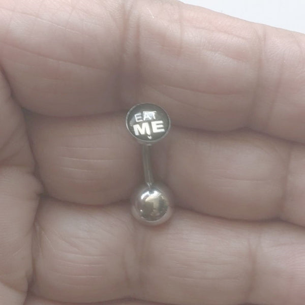EAT ME Logo VCH HEAVY BALL Piercing Barbell for EXTRA PRESSURE