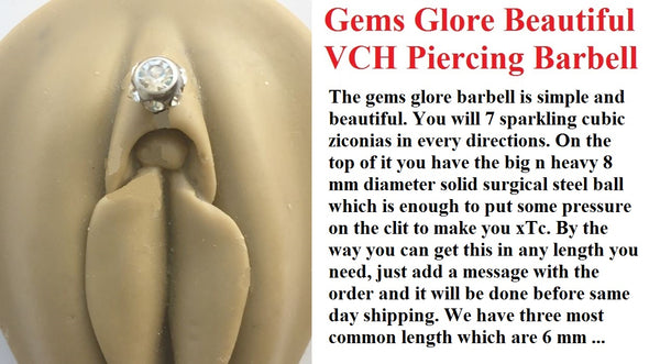 Gems Glore Beautiful  VCH HEAVY BALL Piercing Barbell for EXTRA PRESSURE