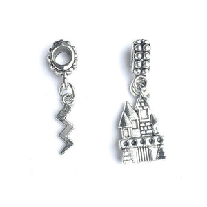Harry potter theme Castle and Lighting Charms Fit Beaded Bracelet